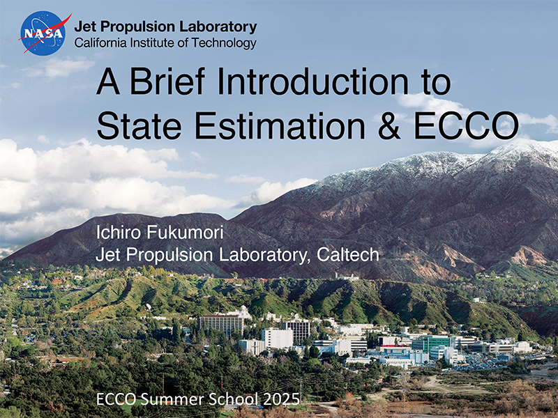 Presentation title page: A Brief Introduction to State Estimation & ECCO