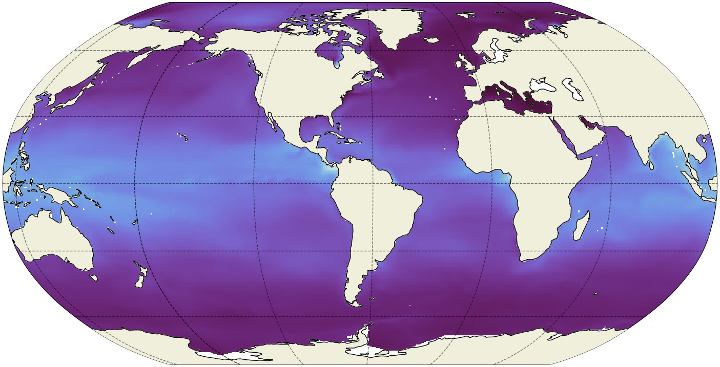 ECCO Ocean Density, Stratification, and Hydrostatic Pressure - Daily Mean 0.5 Degree