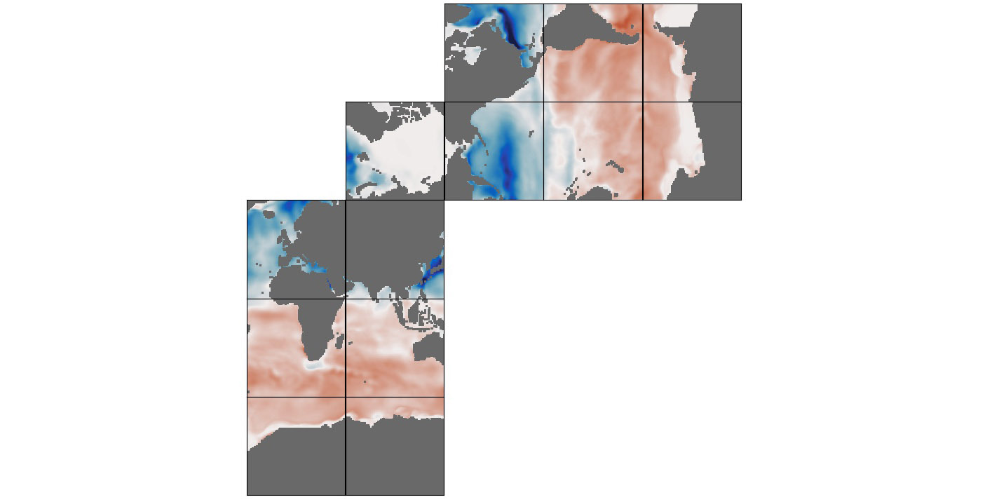 ECCO Ocean and Sea-Ice Surface Heat Fluxes - Monthly Mean llc90 Grid
