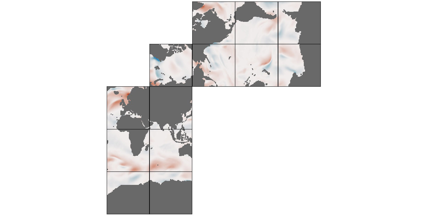 ECCO Ocean and Sea-Ice Surface Stress - Daily Mean llc90 Grid