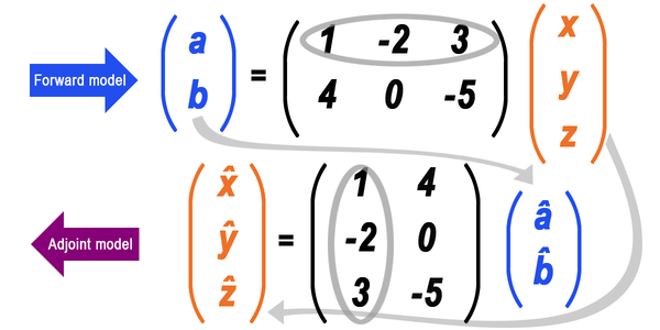 Forward and adjoint model equations