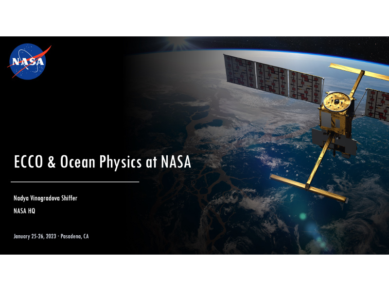 Presentation title page: NASA Physical Oceanography Program