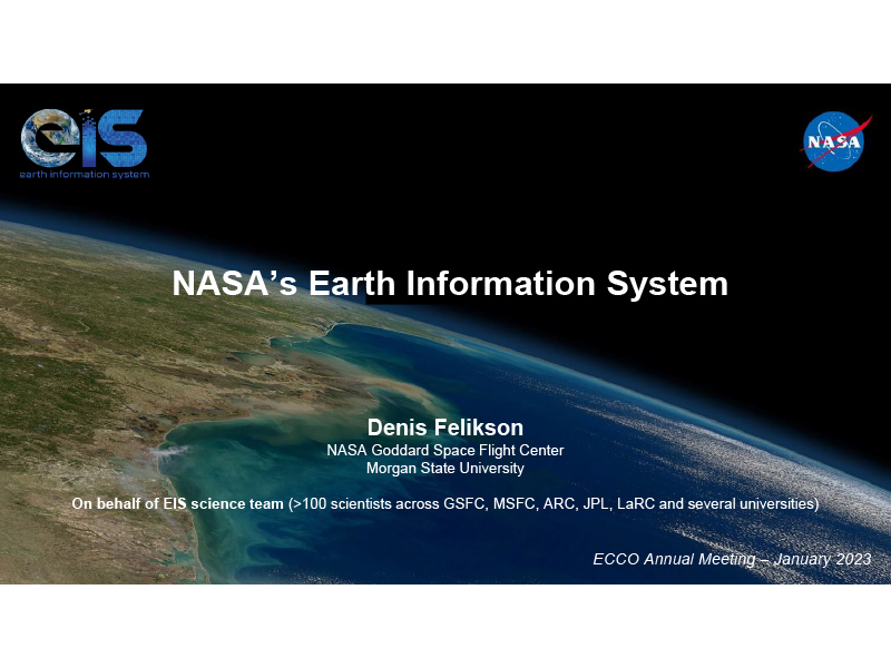 Presentation title page: NASA’s Earth Information System