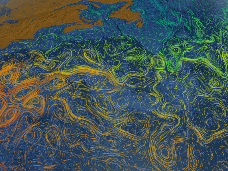 Gulf Stream sea surface currents